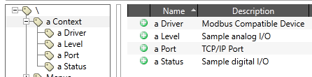 Communication, Driver and IO are siblings under a context tag.